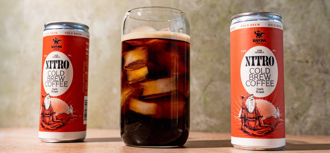 raposa nitro cold brew cans and iced coffee