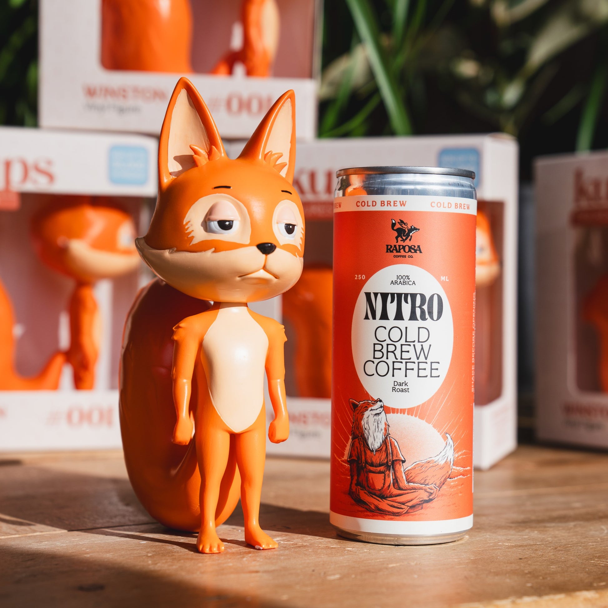 winston #001 kups figure displayed as coffee culture collectible