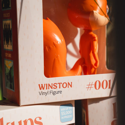 side view of winston #001 limited edition raposa figurine