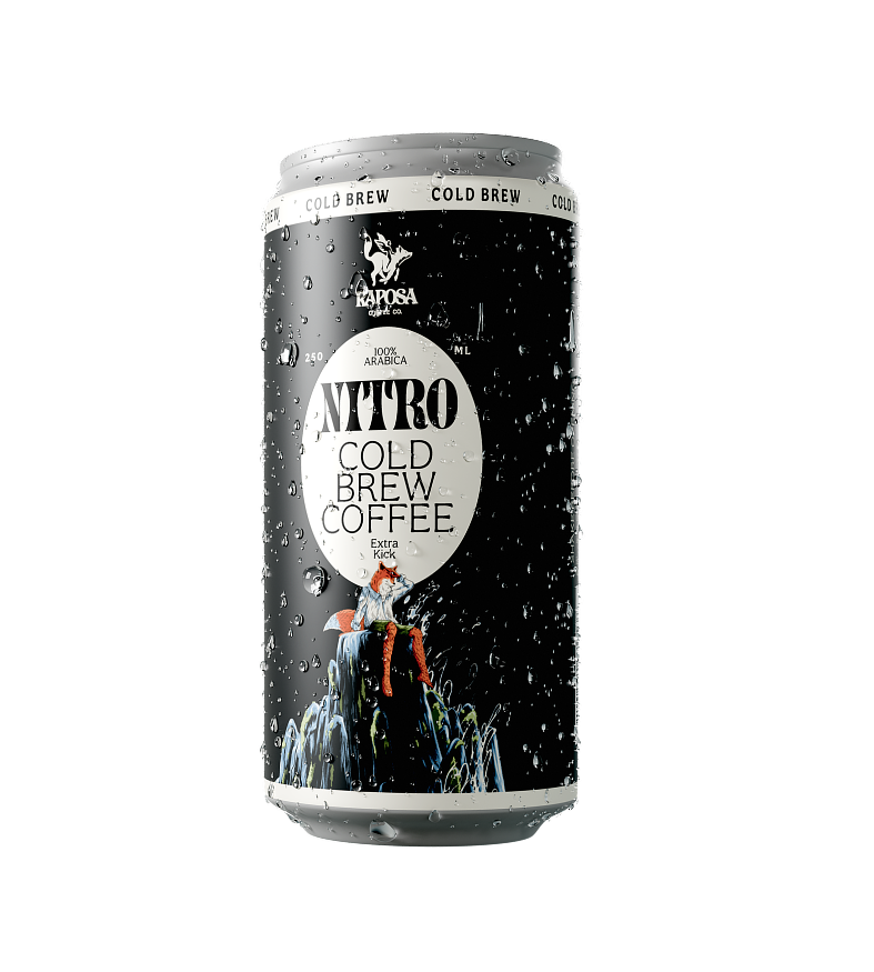 raposa nitro cold brew extra kick canned nitro cold brew coffee