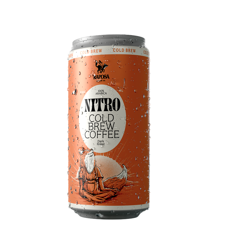 raposa nitro cold brew original dark roast canned nitro cold brew coffee