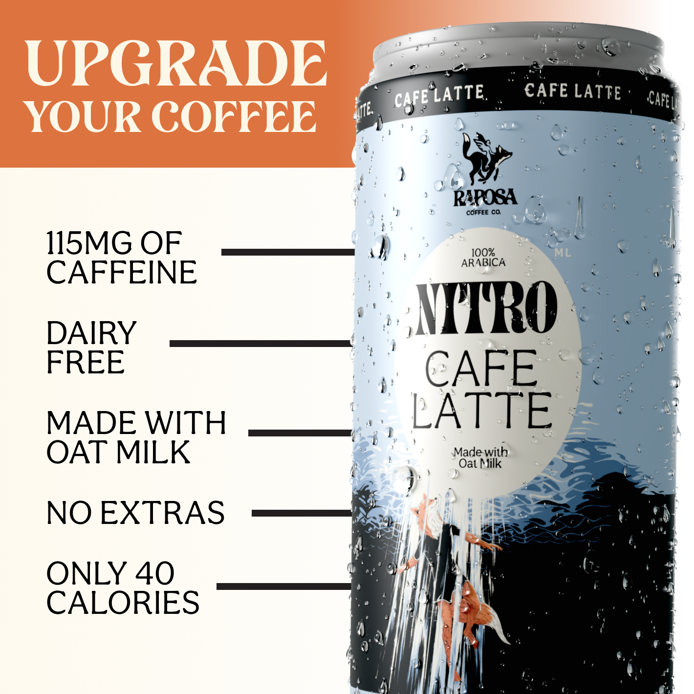raposa nitro cafe latte canned nitro coffee upgrade your coffee