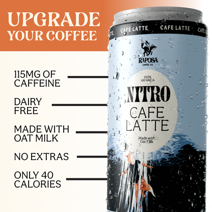 raposa nitro cafe latte canned nitro coffee upgrade your coffee