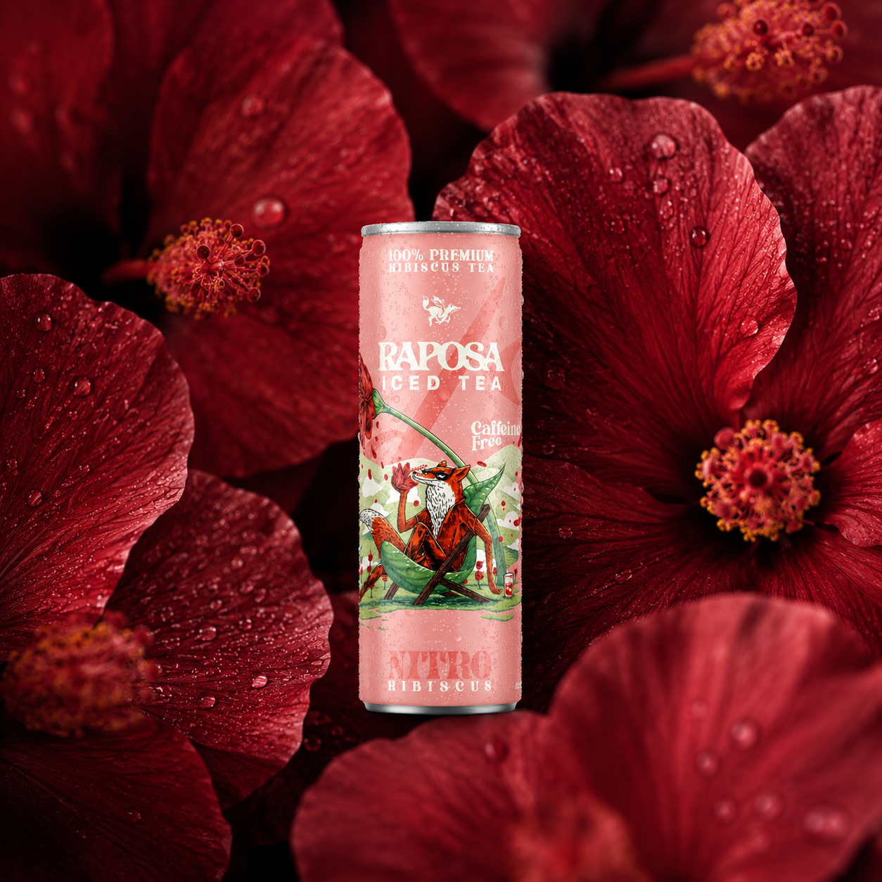 Nitro Cold Brew: Hibiscus Iced Tea (250ml) Caffeine-Free