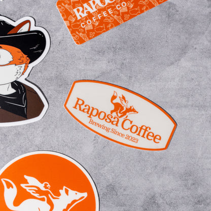 raposa coffee vinyl sticker logo 