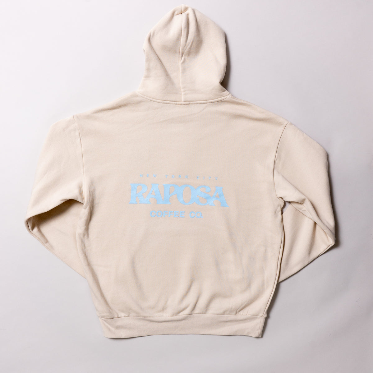 Raposa Logo Hoodie — Cream & Blue