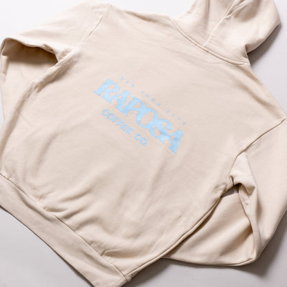 Raposa Logo Hoodie — Cream & Blue