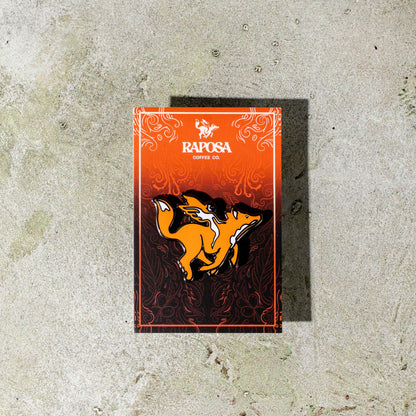 raposa fox logo enamel pin in solid metal