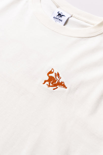 Raposa Logo Tee — Cream & Orange