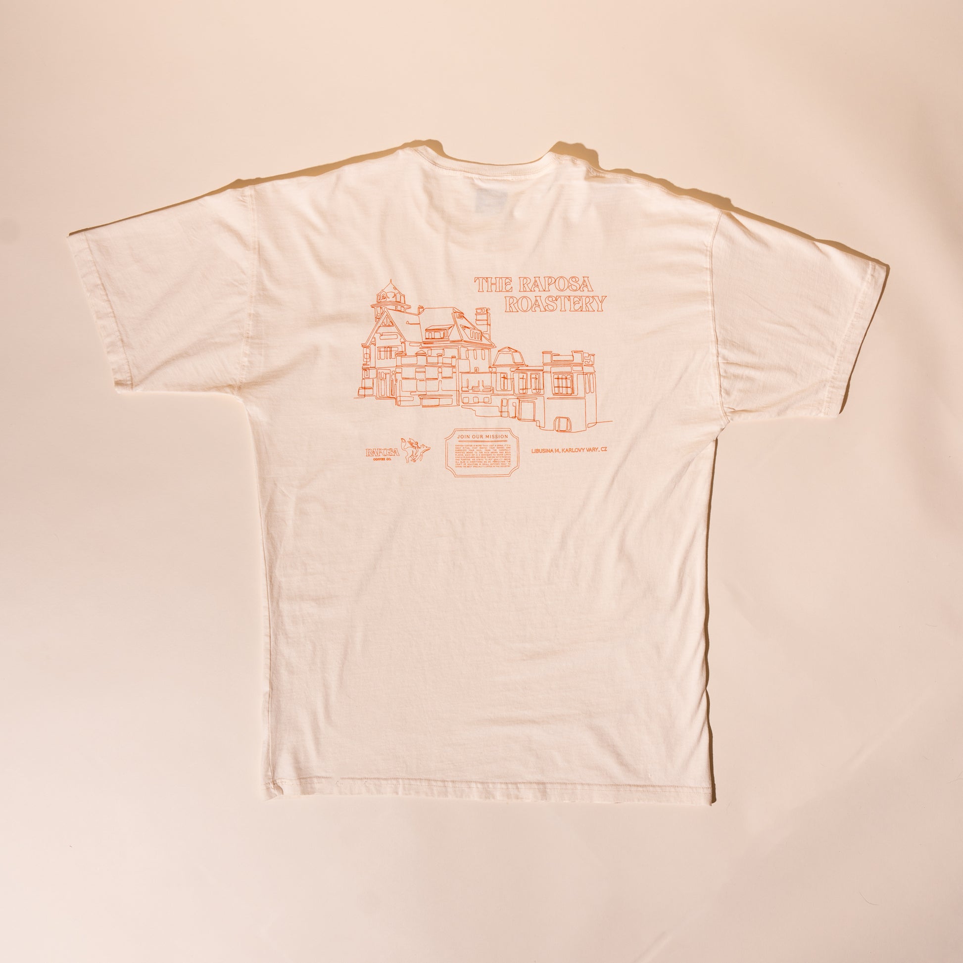 Raposa roastery back print close-up line illustration detail